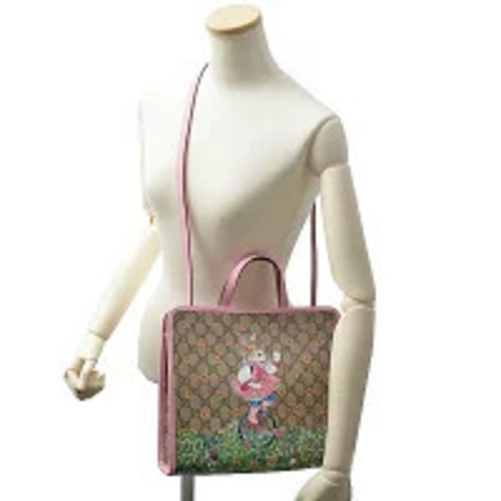Gucci Yuko GG pink beige Supreme Higuchi tote bag Rait - Picture 3 of 10